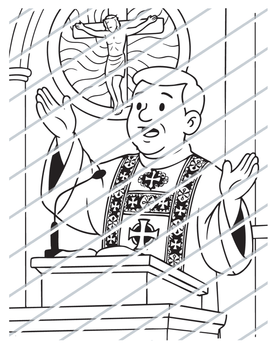 Deacon delivering Homily