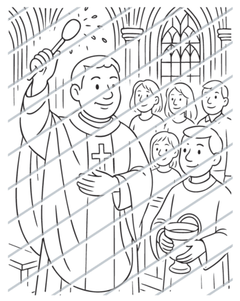Priest sprinkling holy water (02)