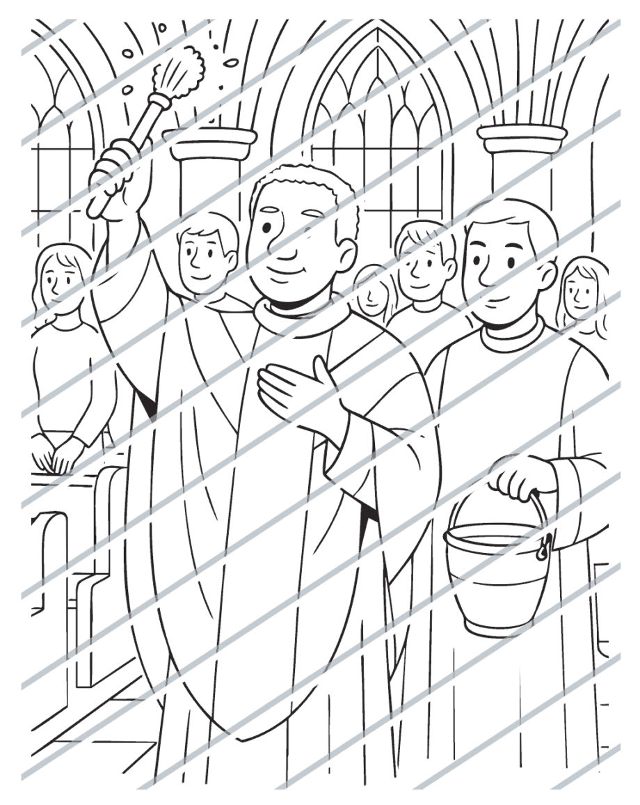 Priest sprinkling holy water (05)
