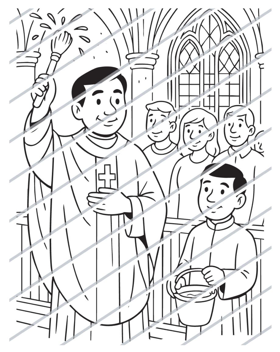 Priest sprinkling holy water (06)