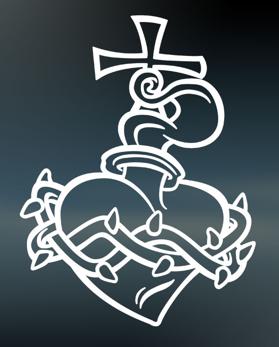 Tribal Sacred Heart - Decal